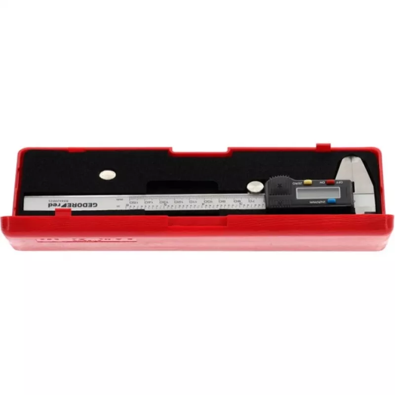 Gedore RED R94420021 3301430 paquímetro digital, 0–153 mm, mm/polegadas, cinzento