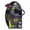 Flexi Giant Neon M trela extensível para cães, 8 m, preto/amarelo