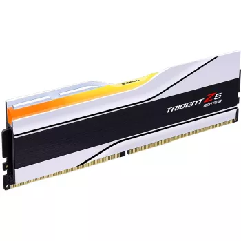 DIMM 32 GB DDR5-6400 (2x 16 GB) Dual-Kit, memória branca, F5-6400J3239G16GX2-TZ5NRW, Trident Z5 NEO RGB, AMD EXPO