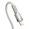 Cabo USB-C para Lightning Baseus Cafule 1 m, 20 W, caixa de zinco, branco