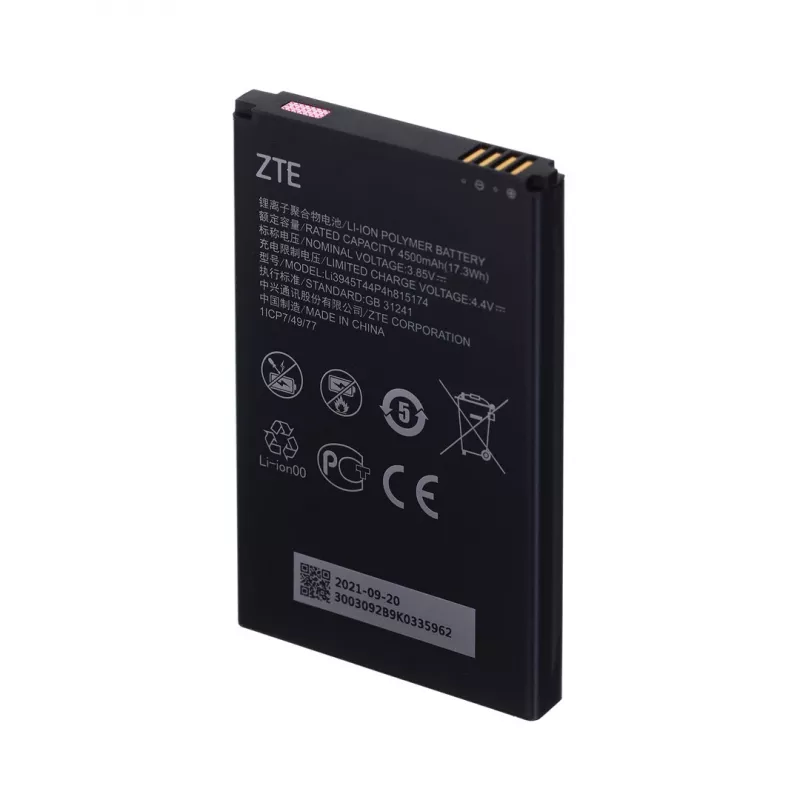 Router de rede móvel ZTE MU5001 — portátil, Wi‑Fi 6 de 5 GHz, bateria de 4500 mAh, SDX55, NanoSIM, 3,8 Gbit/s de download