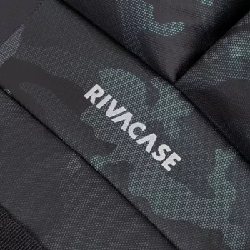 Mochila Rivacase Sherwood camuflagem, azul-marinho poliéster, poliuretano