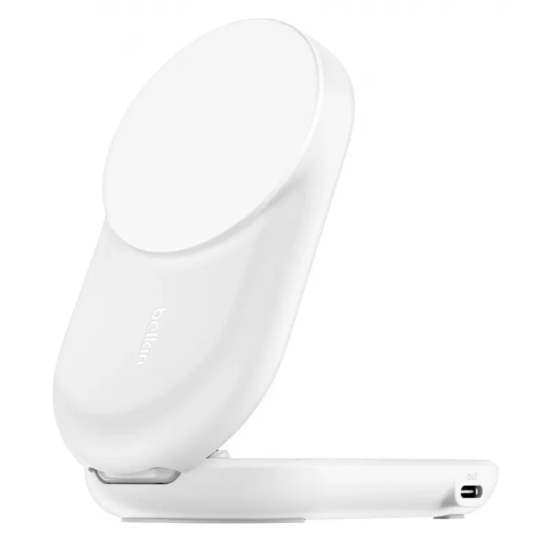 Carregador sem fios Belkin Qi2 de interior USB carregamento rápido branco 1,5 m
