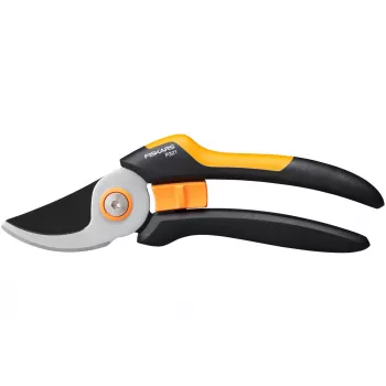 Tesoura de jardim Fiskars Solid M P321 bypass preta, laranja