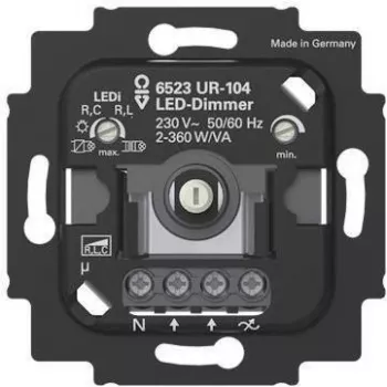 BUSCH JAEGER BJ Dimmer LED 2+3 fios 6523 UR-104m.N Terminal (2CKA006512A0353)