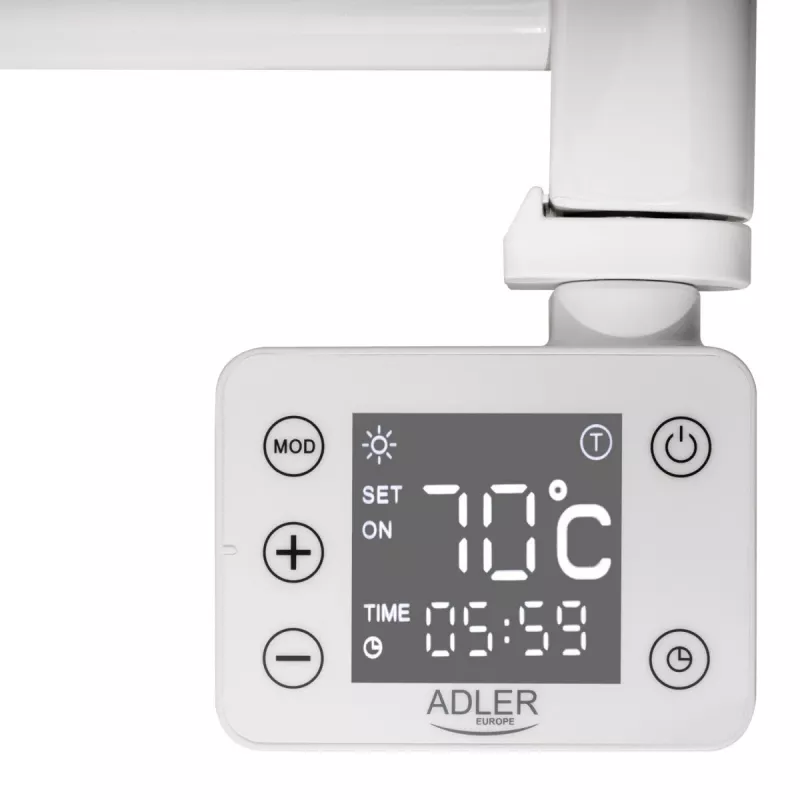 Aquecedor de casa de banho elétrico LED | AD 7823 | aquecedor | 400 W | branco | IP24