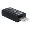 Adaptador de som USB DeLOCK 7.1 - placa de som - estéreo - USB (61645)