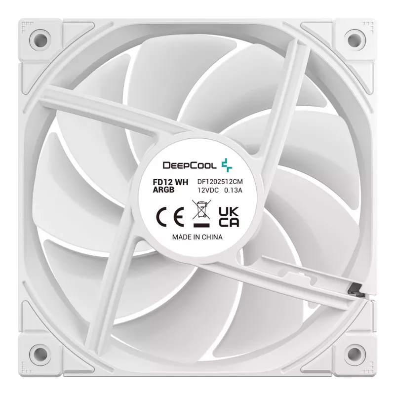 DeepCool FD12 ARGB WH R-FD12-WHAPN3-G ventoinhas para caixa, 120 mm, 3 unidades, brancas