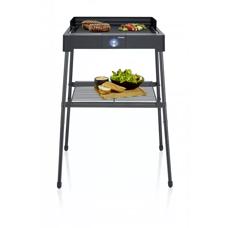 Grelhador elétrico Severin PG 8568 2200 W preto superfície de cozedura retangular