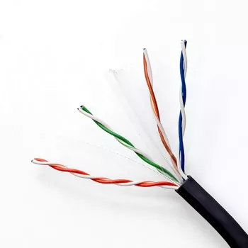 Cabo de rede UTP QOLTEC CAT6 100 m preto