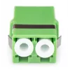 DIGITUS DN-96007-1APC-OF Acoplador de fibra ótica LC/APC duplex, monomodo OS2, sem flange, verde
