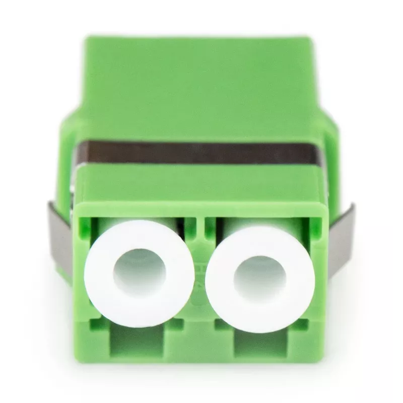 DIGITUS DN-96007-1APC-OF Acoplador de fibra ótica LC/APC duplex, monomodo OS2, sem flange, verde