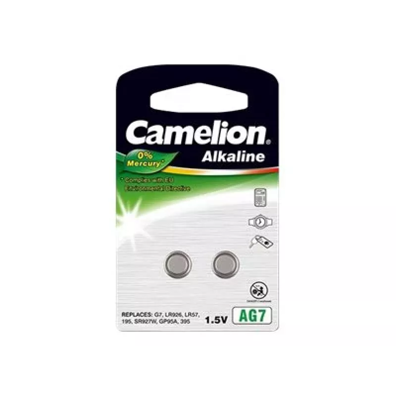 Camelion | AG7/LR57/LR926/395 | Pilha botão alcalina | 2 unid.