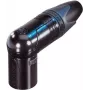 Ficha XLR NEUTRIK, angular, número de polos: 4, Preto, NC4MRX-B, 1 unidade (NC4MRX-B)