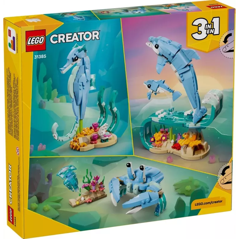 LEGO CREATOR 3 EM 1 31385 Animais marinhos: Golfinhos maravilhosos