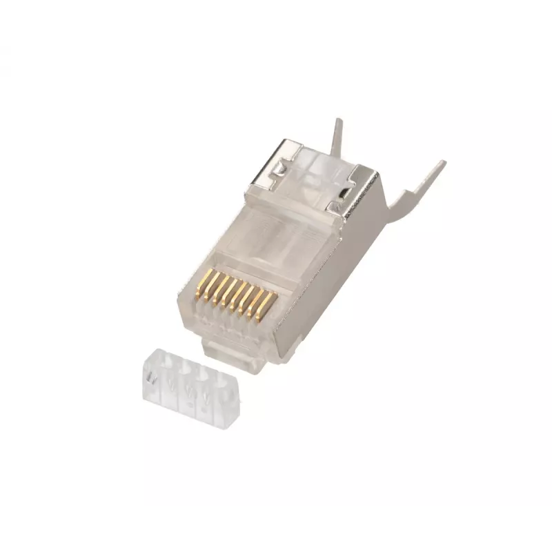 Ficha RJ45 Extralink CAT6A FTP 8P8C, transparente, Ficha/Conector fêmea, 1 unid.
