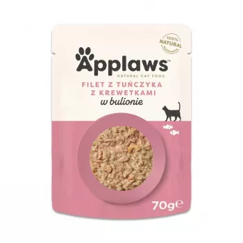 Alimento húmido para gatos em tigela Applaws Filete de Atum 70 g – adulto, 16% proteína, 80% humidade, sabor a peixe