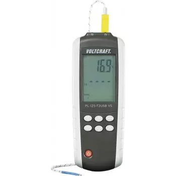 Medidor de temperatura VOLTCRAFT PL-125-T2 -200 a +1372 °C, sonda de medição tipo K, J (PL-125-T2)