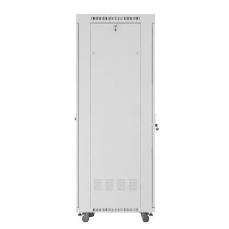 Lanberg FF01-6842-12SL armário rack de chão de 19" 42U 600x800x2122 mm, porta de vidro, LCD, flat pack, 1200 kg, IP20, cinzento