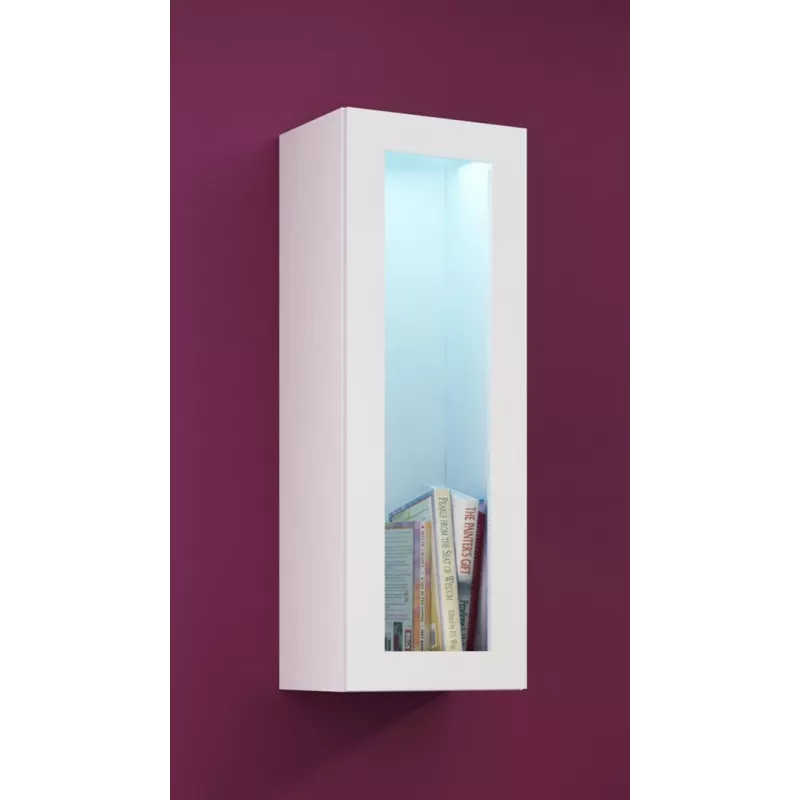 Conjunto de armários de sala Cama VIGO novo 11 branco/branco brilhante