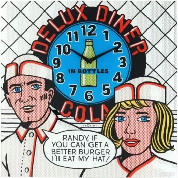Relógio de parede NeXtime 8167 Delux Diner, 43x43 cm, multicolor