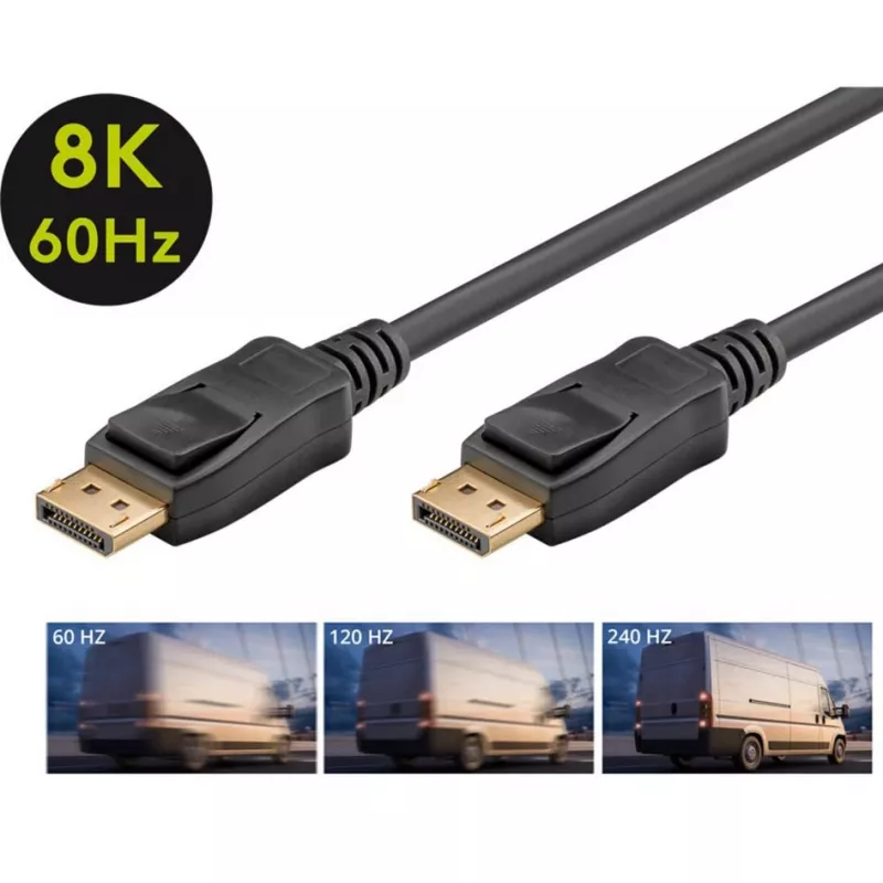 Goobay cabo DisplayPort 74749 3 m preto