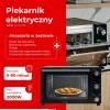 Forno elétrico Adler AD 6028 — 60 l, 2000 W, de instalação livre, botões rotativos, rotisserie, máx. 230 °C, preto