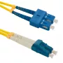 Qoltec - Cabo de patch - Singlemode SC/UPC (M) para Singlemode LC/UPC (M) - 1 m - Fibra ótica - Duplex - 9/125 micrómetros - G.652D