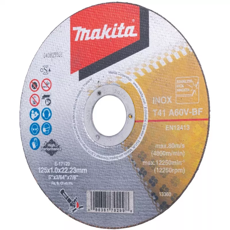 Makita E-17120-12 Disco de corte reto 125 mm 12 unid. (E-17120-12)