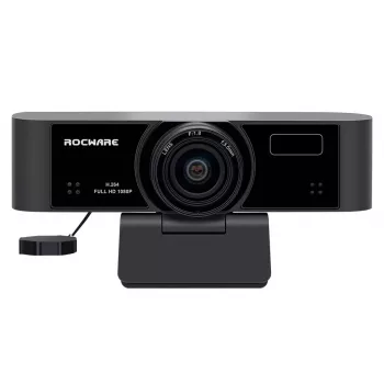 Webcam ROCWARE RC15 resolução 720p com microfone integrado