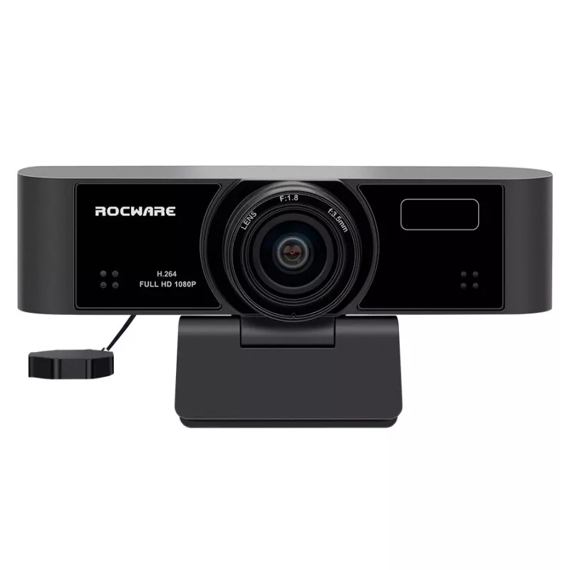 Webcam ROCWARE RC15 resolução 720p com microfone integrado