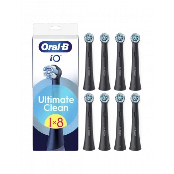 Cabeças de escova de dentes de substituição Oral-B iO Ultimate Clean, preto, 8 unid.