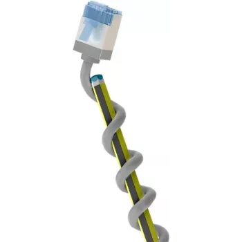 Goobay cabo de rede CAT 6A ultraflexível fino U/FTP cinzento - ficha extra-curta (74305)