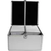 MEDIARANGE BOX76 - caixa de armazenamento - 300 discos - prateado - feltro - plástico - madeira - 120 mm - alumínio