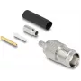 Delock 91762 Conector de crimpagem TNC fêmea para RG-174/RG-316 com tubo termorretrátil