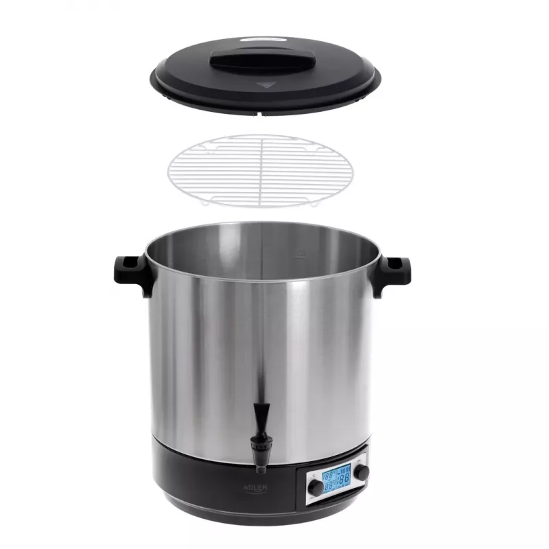 Máquina de conservas Adler AD 4496 28L 2600W aço inoxidável preto