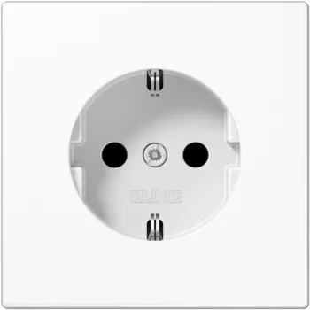 Tomada (contacto de proteção) Jung LS 990 / LS Design LS plus, modelo LS520KIWW, branco alpino