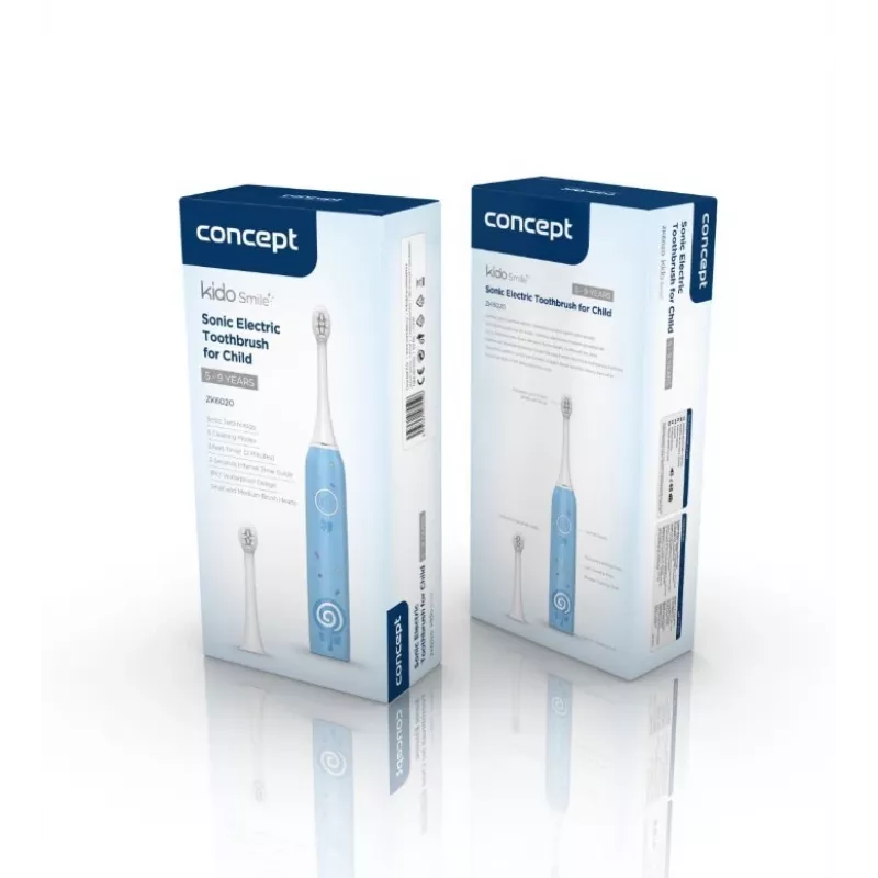 Escova de dentes sónica Concept ZK6020 para crianças 5-9 anos azul