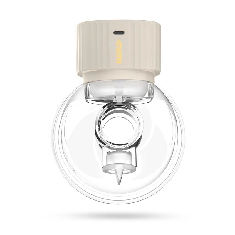Bomba tira-leite eletrónica sem fios neno VENTO Three-Phase, recarregável, portátil, ecrã LCD, biberão de 150 ml, sem BPA, bege