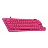 Teclado gaming Logitech G 920-013249 USB AZERTY francês rosa Tenkeyless