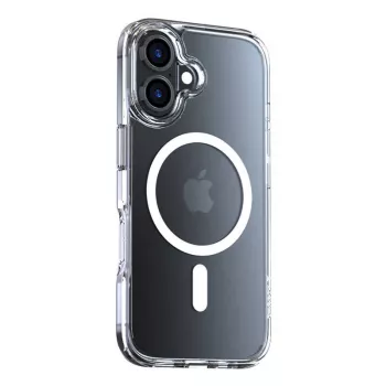 Capa de proteção Torras Diamond-Mag Series para iPhone 16 Plus, transparente, fixação magnética
