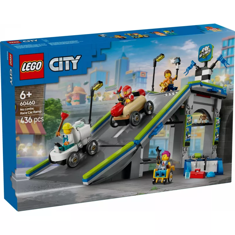 LEGO CITY 60460 No Limits: Camião com Rampa para Carro de Corrida