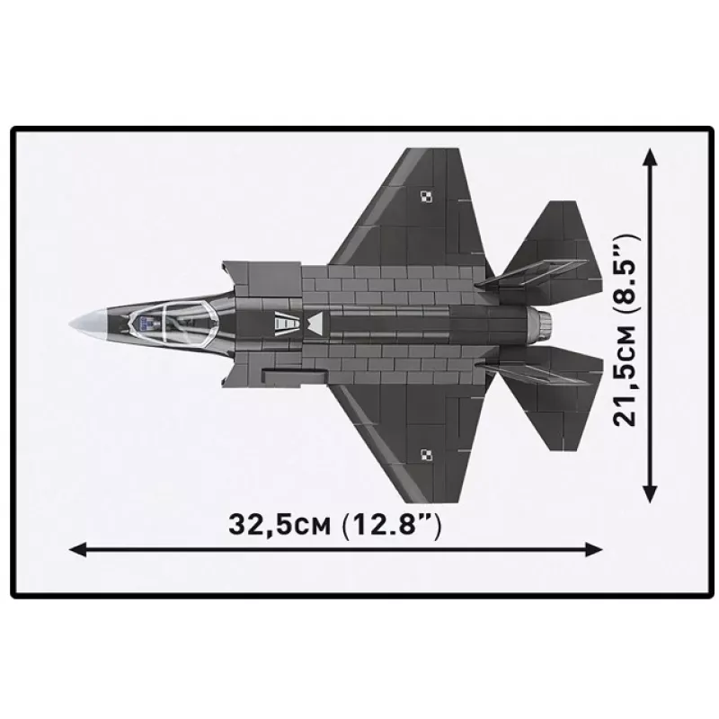 Conjunto de construção Cobi F-35A Lightning II — 605 peças, modelo à escala