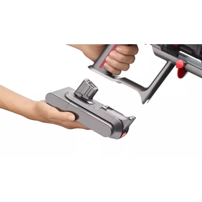Aspirador vertical com bateria Dyson V12 Submarine 3-em-1 seco e húmido HEPA sem saco 0,35 L níquel, amarelo