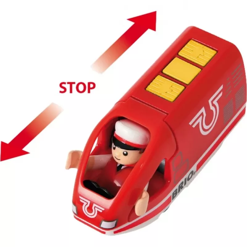 Comboio a bateria World Roter, veículo de brincar vermelho