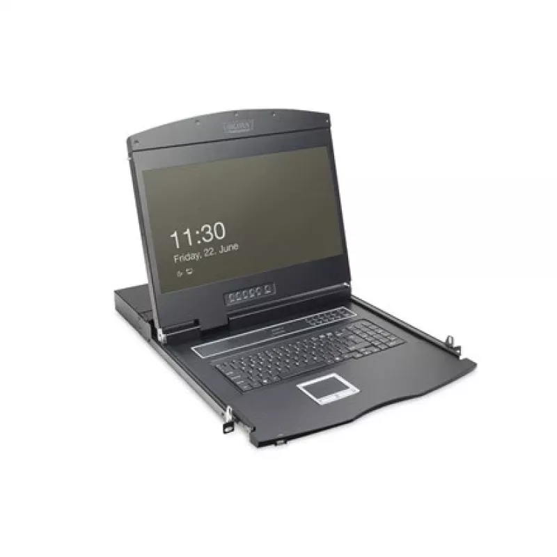 Consola KVM Digitus 19 polegadas LCD 8 portas VGA teclado US