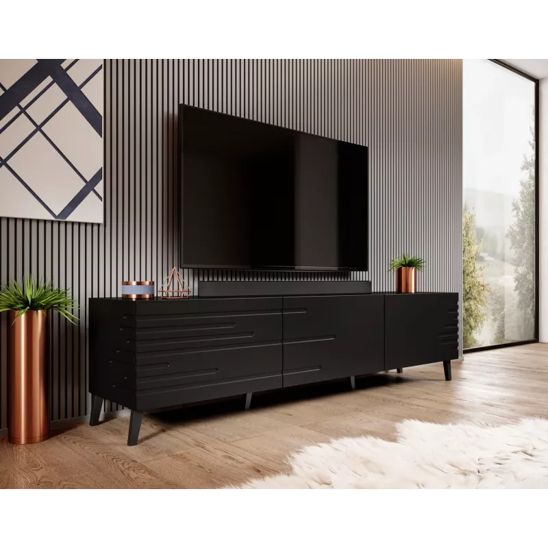 Móvel RTV Cama NOVA 186x40x48 preto mate
