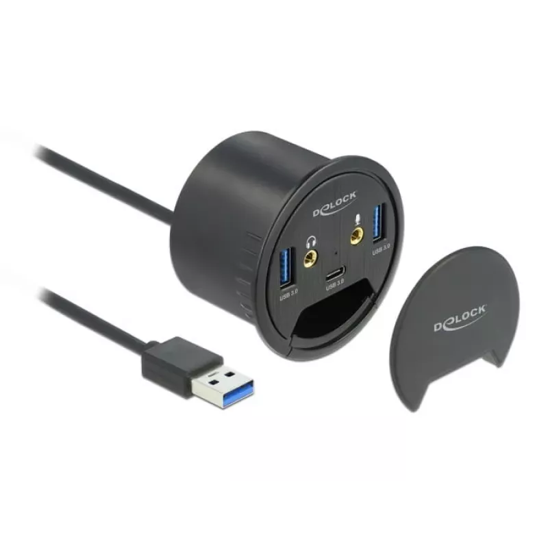 Hub USB para secretária DeLOCK 3 portas 62794