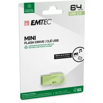 Emtec D250 Mini pen USB 2.0 64 GB, verde