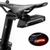 Rockbros LKWD-R1 luz traseira de bicicleta com laser e comando, preto
